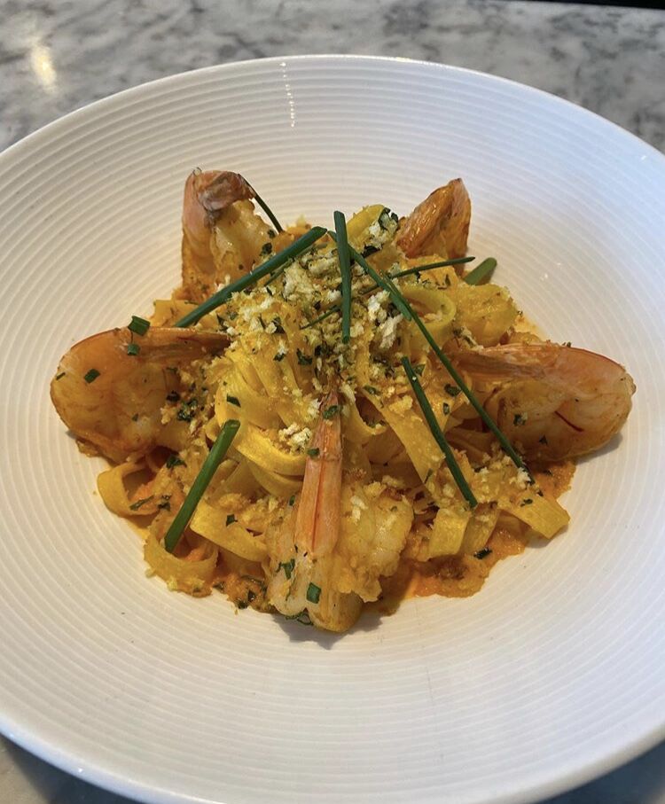 Costa Med Tagliatelle Ganberetti shrimp dish.jpg